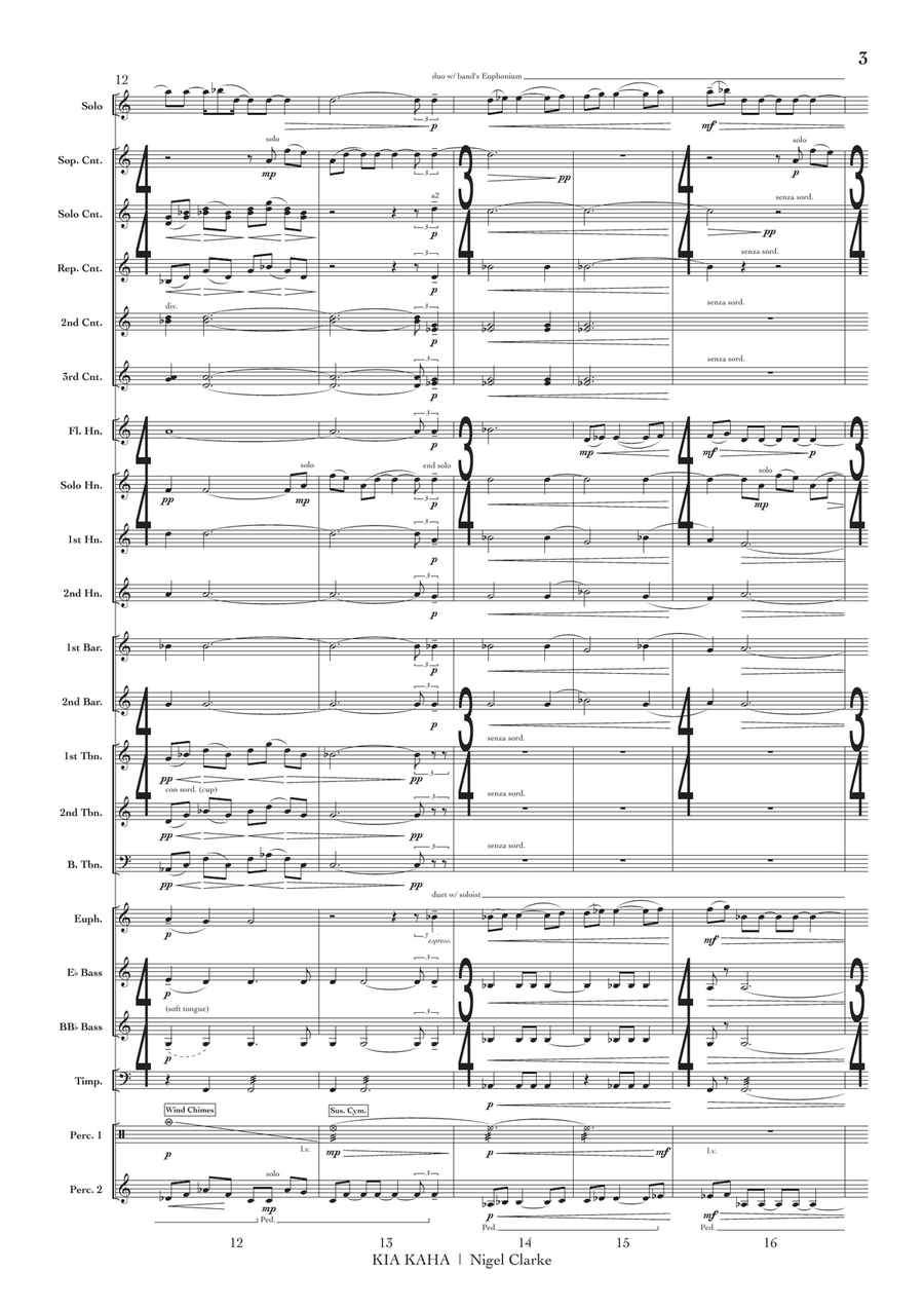 Kia Kaha (conductor's score) Brass Band scores gallery preview page 4