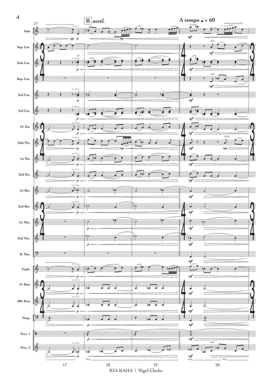 Kia Kaha (conductor's score) Brass Band scores gallery preview page 5