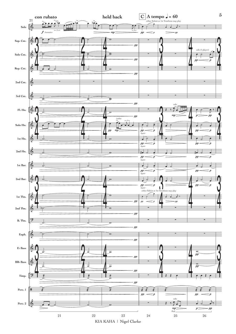 Kia Kaha (conductor's score) Brass Band scores gallery preview page 6