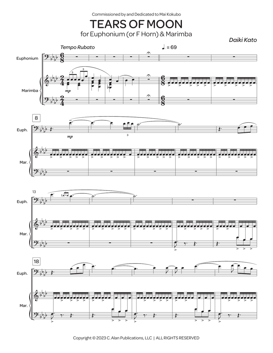 Tears of Moon Tears of Moon Euphonium scores gallery preview page 2