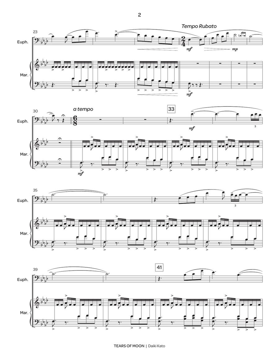 Tears of Moon Tears of Moon Euphonium scores gallery preview page 3