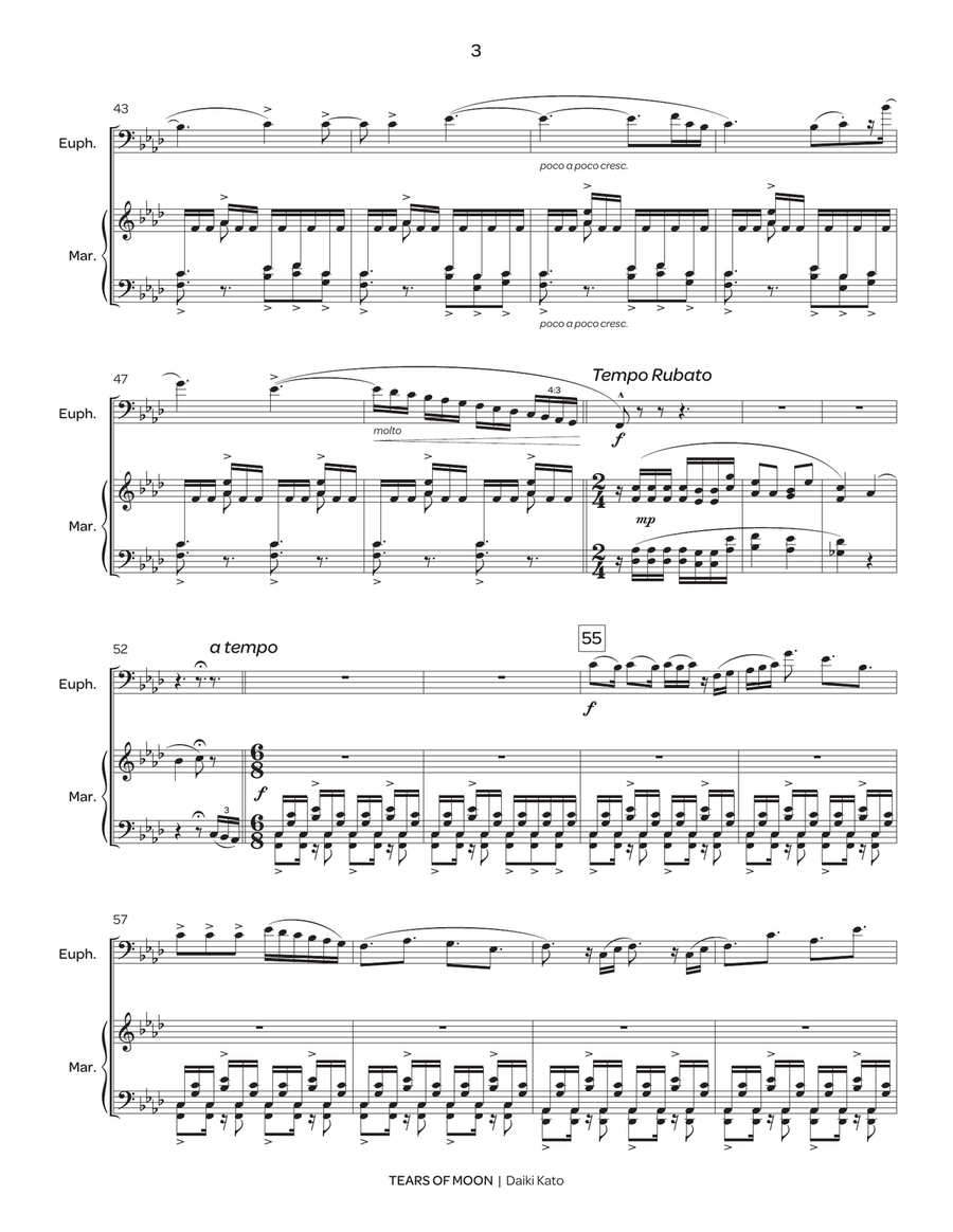 Tears of Moon Tears of Moon Euphonium scores gallery preview page 4
