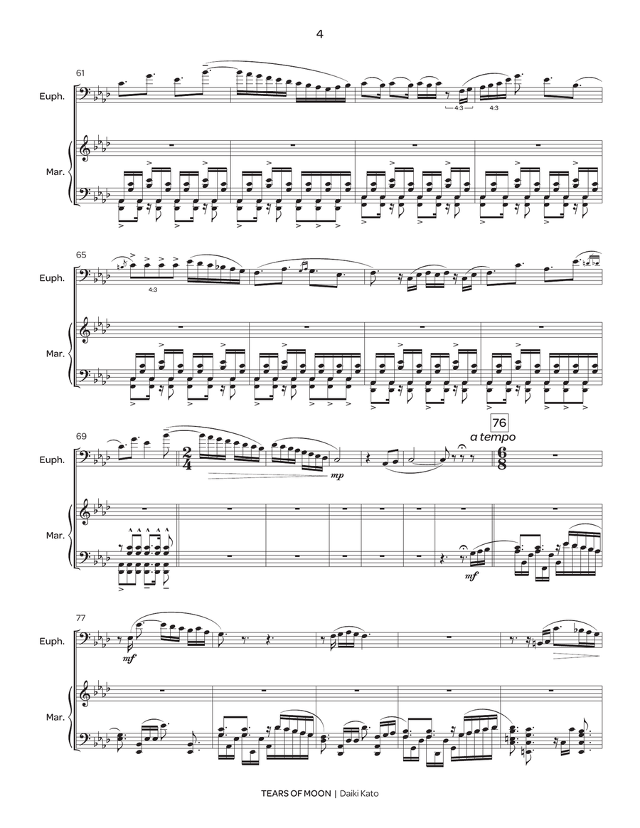 Tears of Moon Tears of Moon Euphonium scores gallery preview page 5