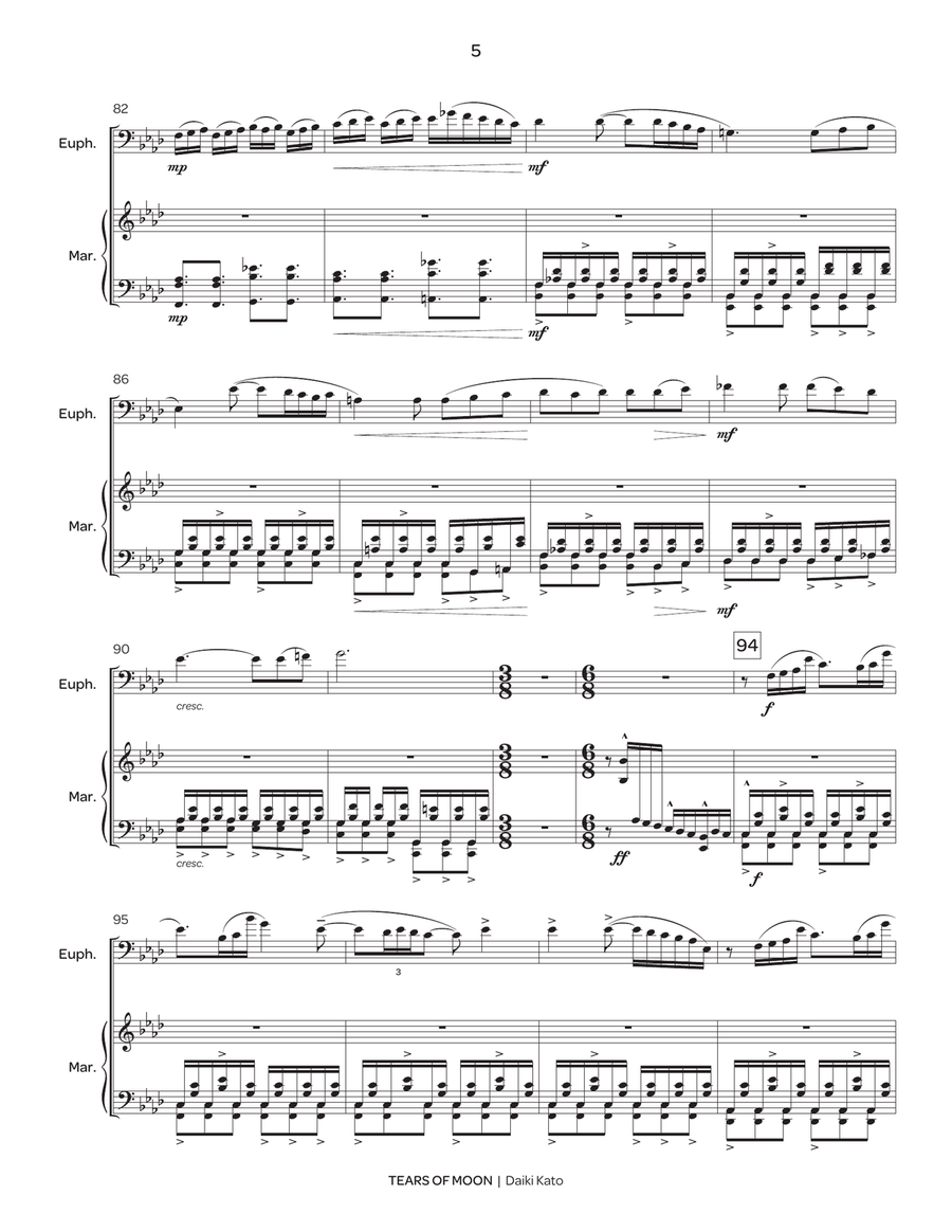 Tears of Moon Tears of Moon Euphonium scores gallery preview page 6