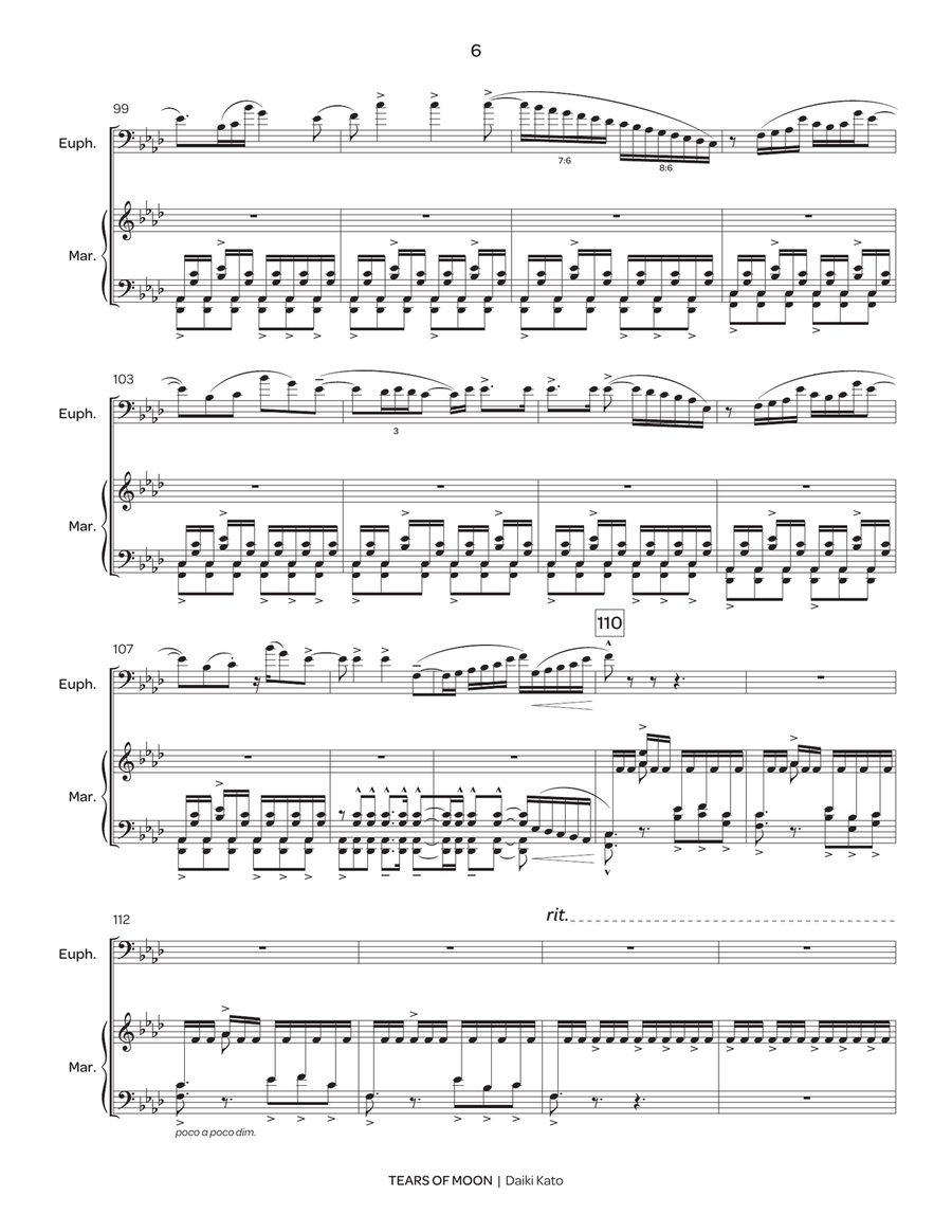 Tears of Moon Tears of Moon Euphonium scores gallery preview page 7