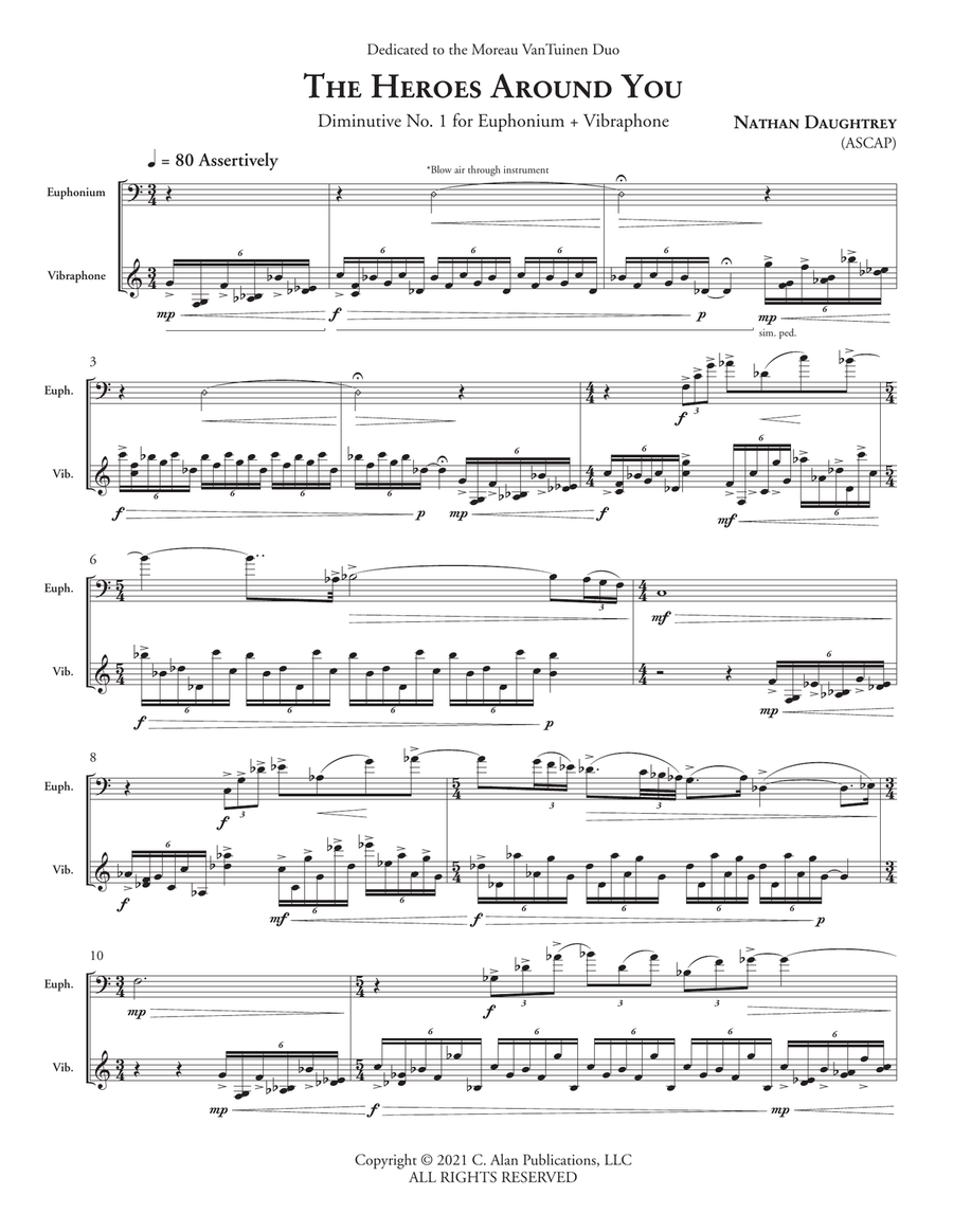Diminutives for Euphonium & Percussion Euphonium scores gallery preview page 2