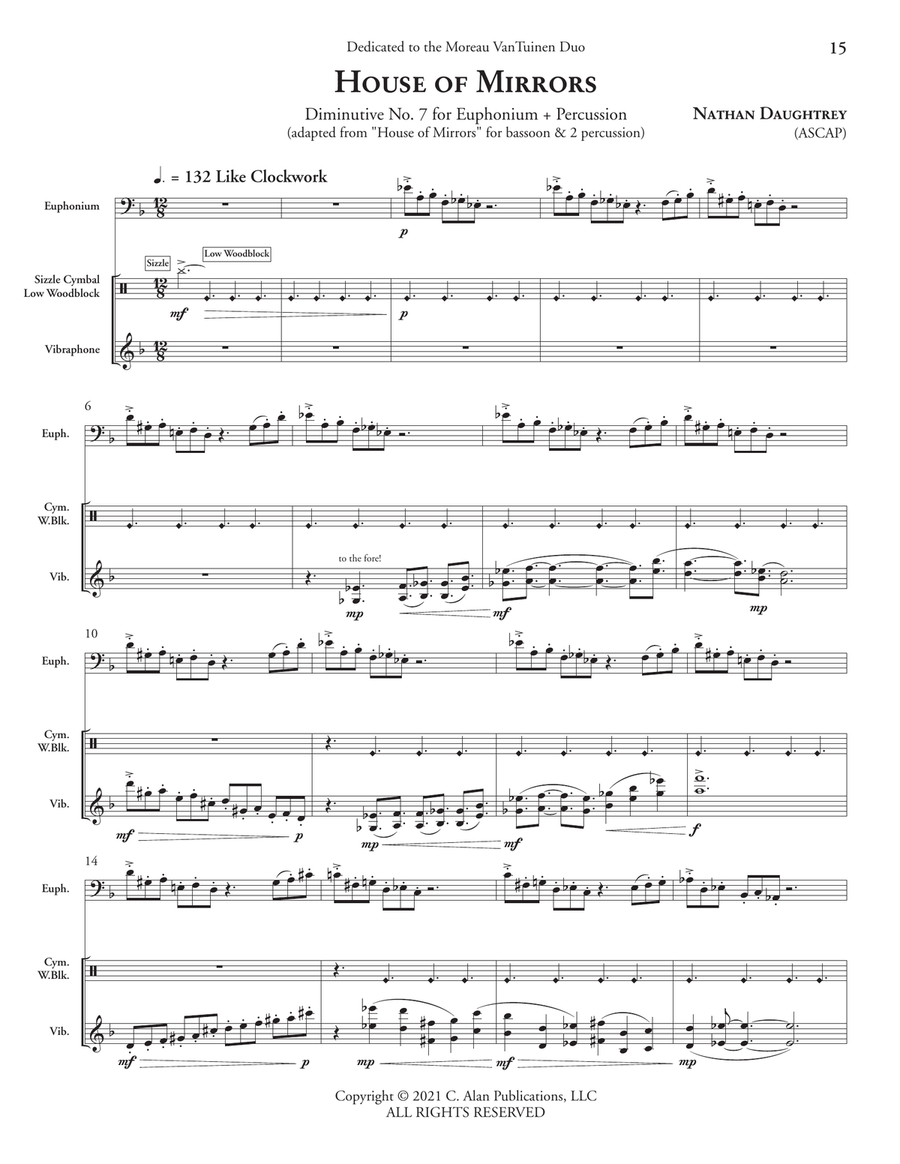 Diminutives for Euphonium & Percussion Euphonium scores gallery preview page 8