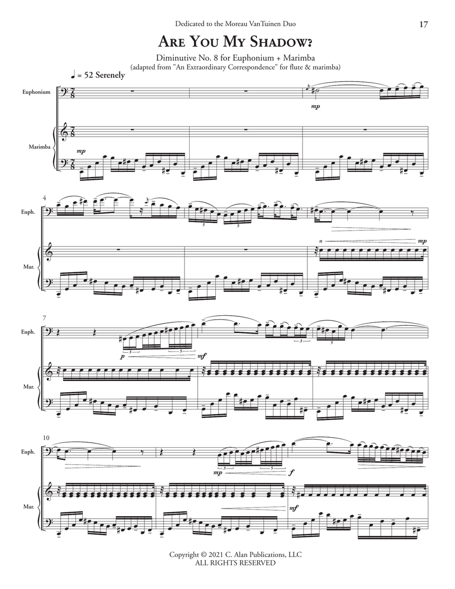 Diminutives for Euphonium & Percussion Euphonium scores gallery preview page 9