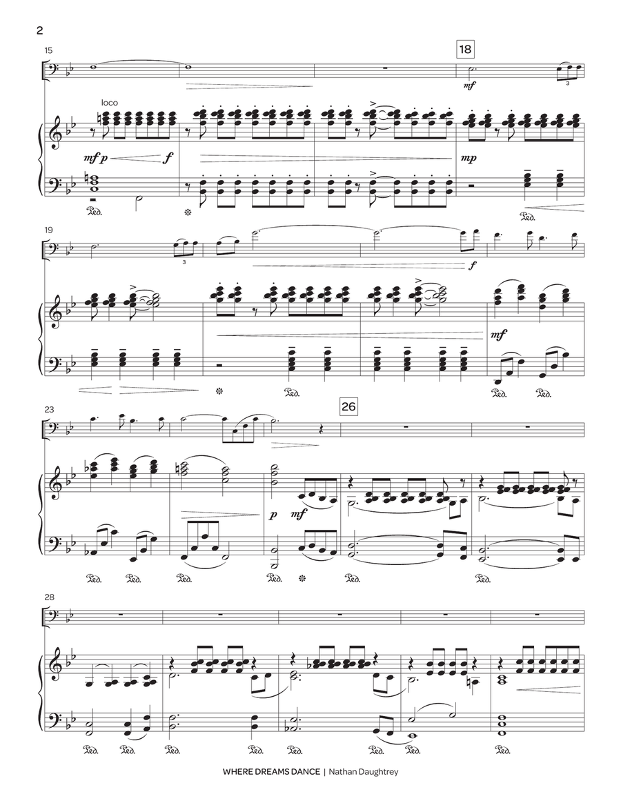 Where Dreams Dance (piano reduction) Euphonium scores gallery preview page 3