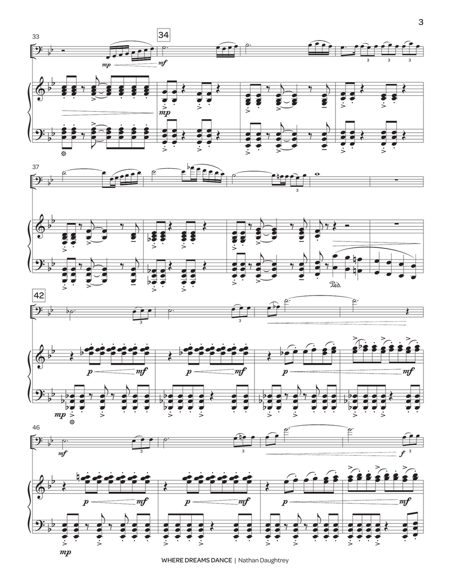 Where Dreams Dance (piano reduction) Euphonium scores gallery preview page 4