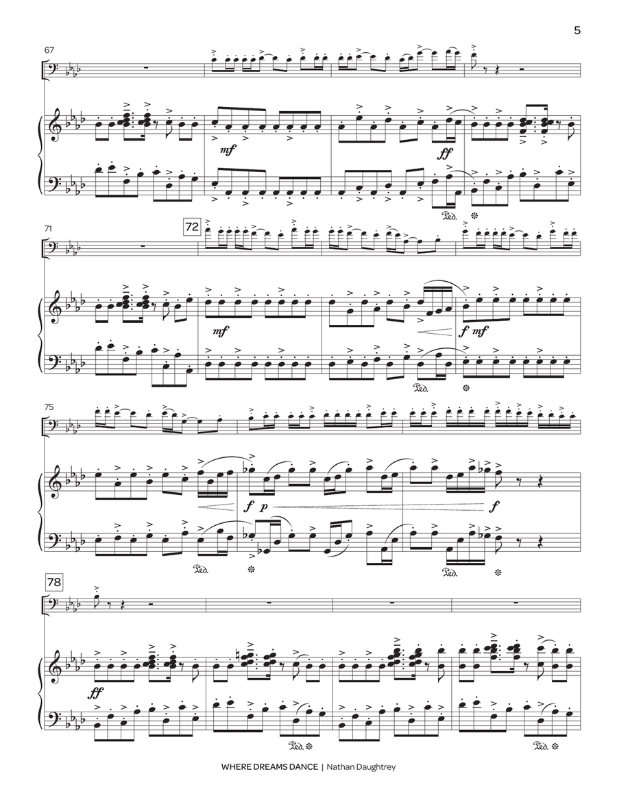 Where Dreams Dance (piano reduction) Euphonium scores gallery preview page 6