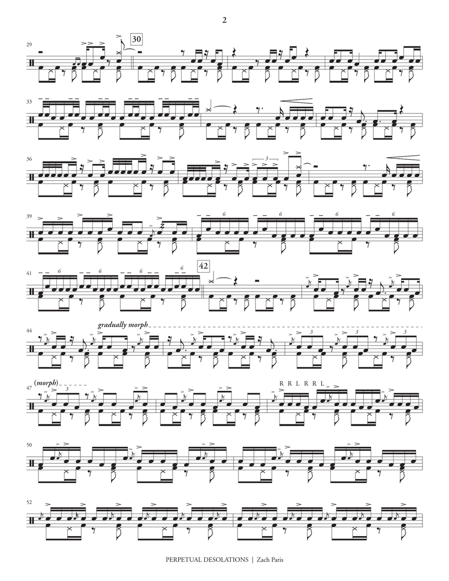 Perpetual Desolations Perpetual Desolations Drum Set scores gallery preview page 3