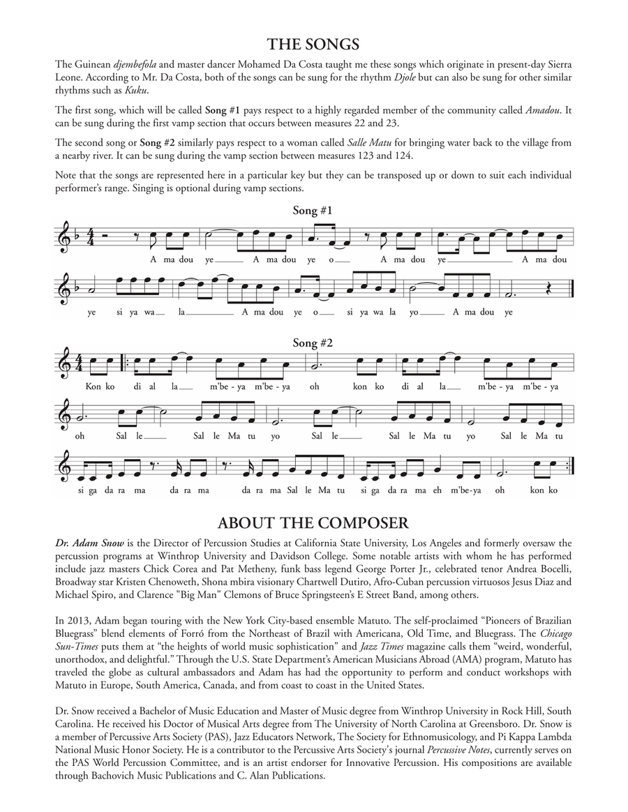 West African Drum Set Suite Drum Set scores gallery preview page 3