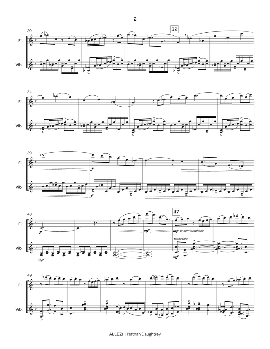 Allez! for Flute & Vibraphone Flute scores gallery preview page 3
