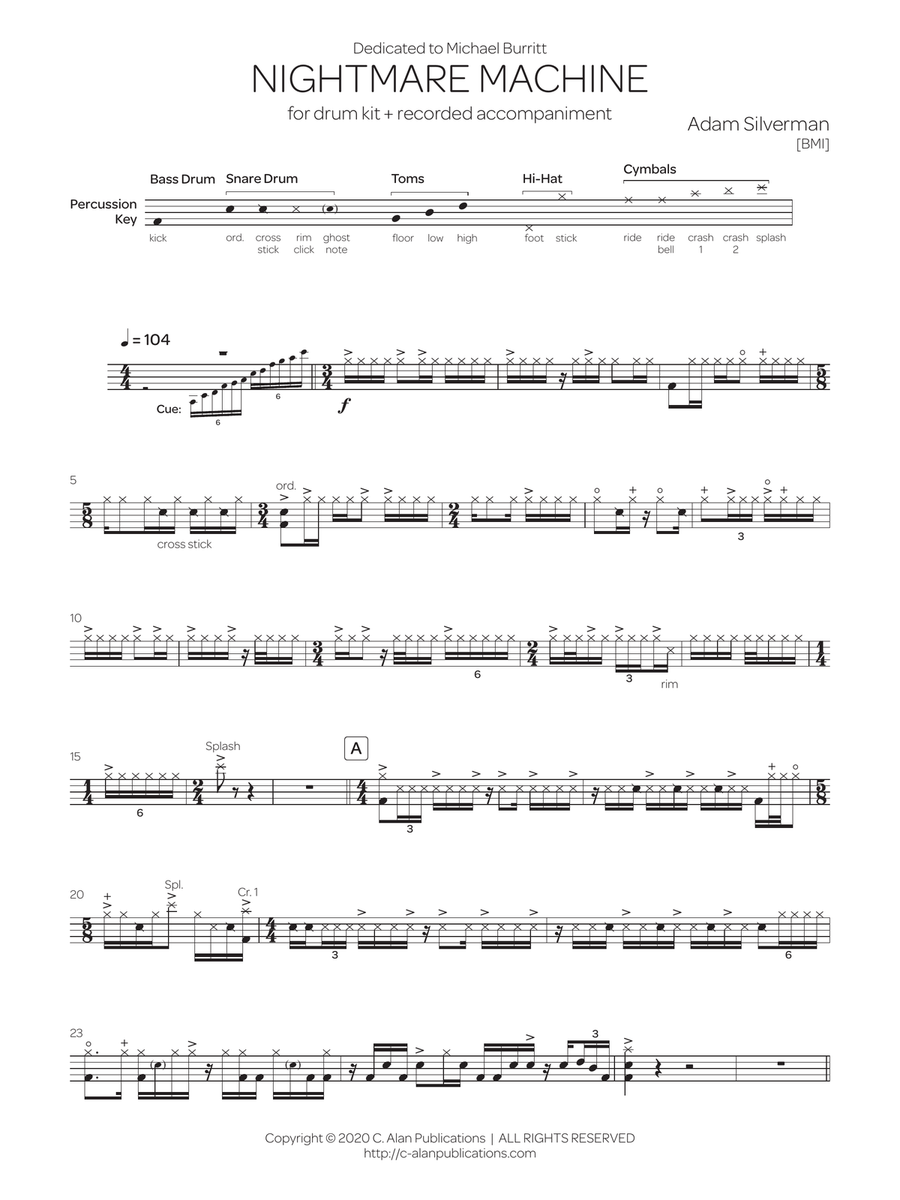 Nightmare Machine Nightmare Machine Drum Set scores gallery preview page 2