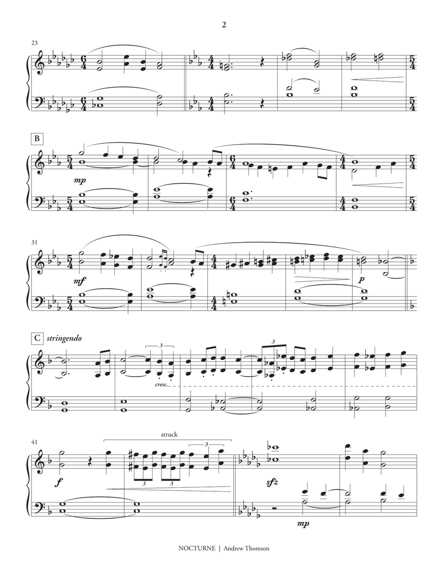 Nocturne Nocturne Marimba scores gallery preview page 3