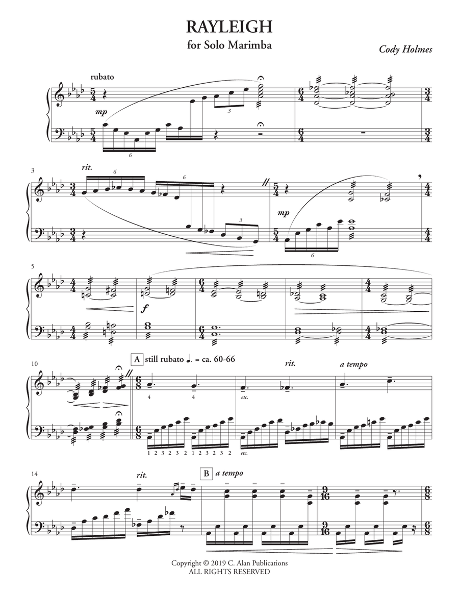 Rayleigh Rayleigh Marimba scores gallery preview page 2