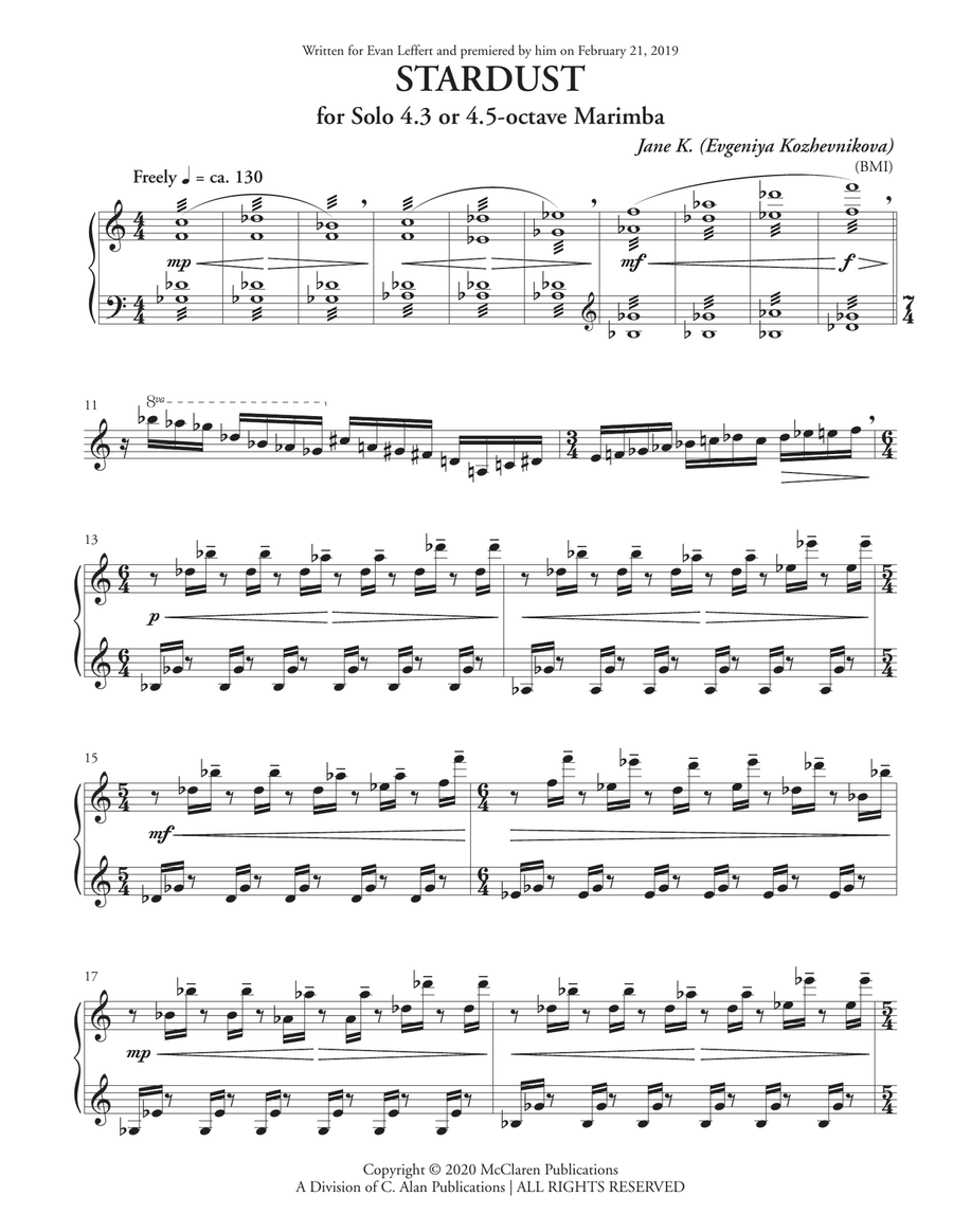 Stardust Stardust Marimba scores gallery preview page 2