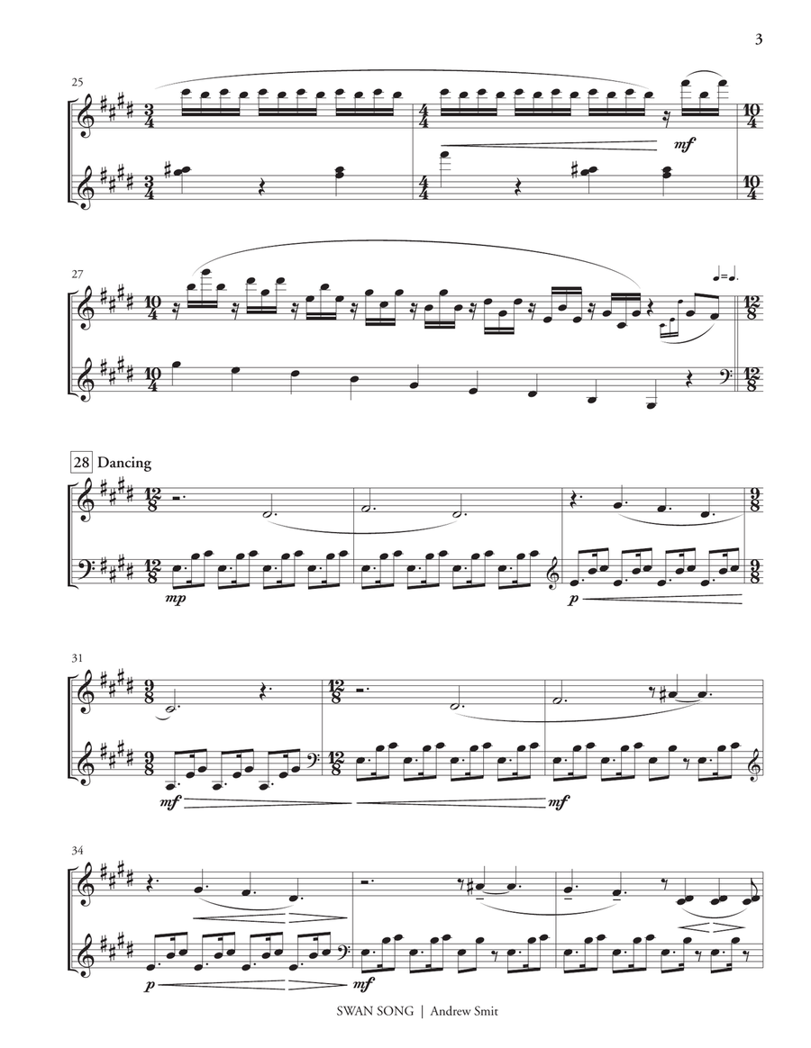 Swan Song Swan Song Marimba scores gallery preview page 4