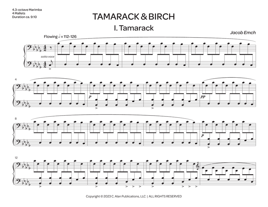 Tamarack and Birch Tamarack and Birch Marimba scores gallery preview page 2