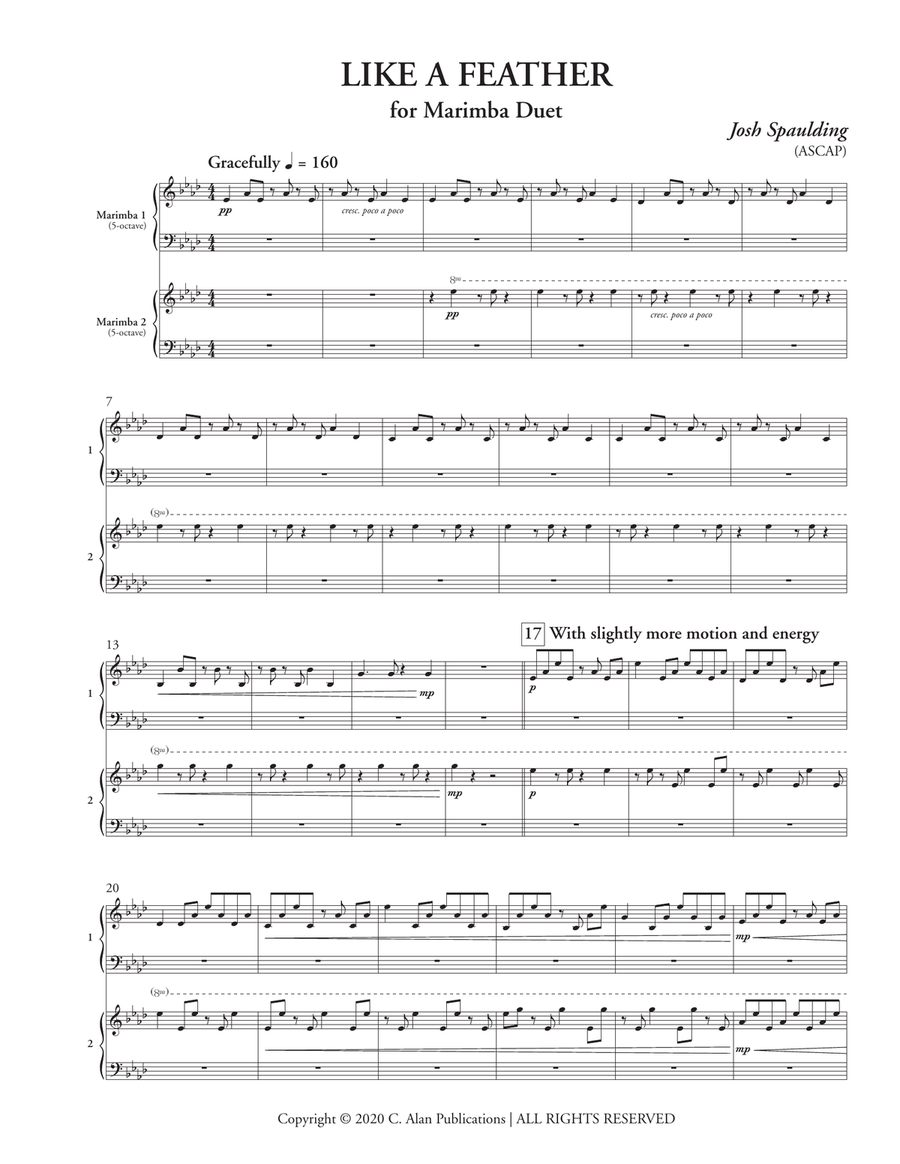 Like a Feather Like a Feather Marimba scores gallery preview page 2