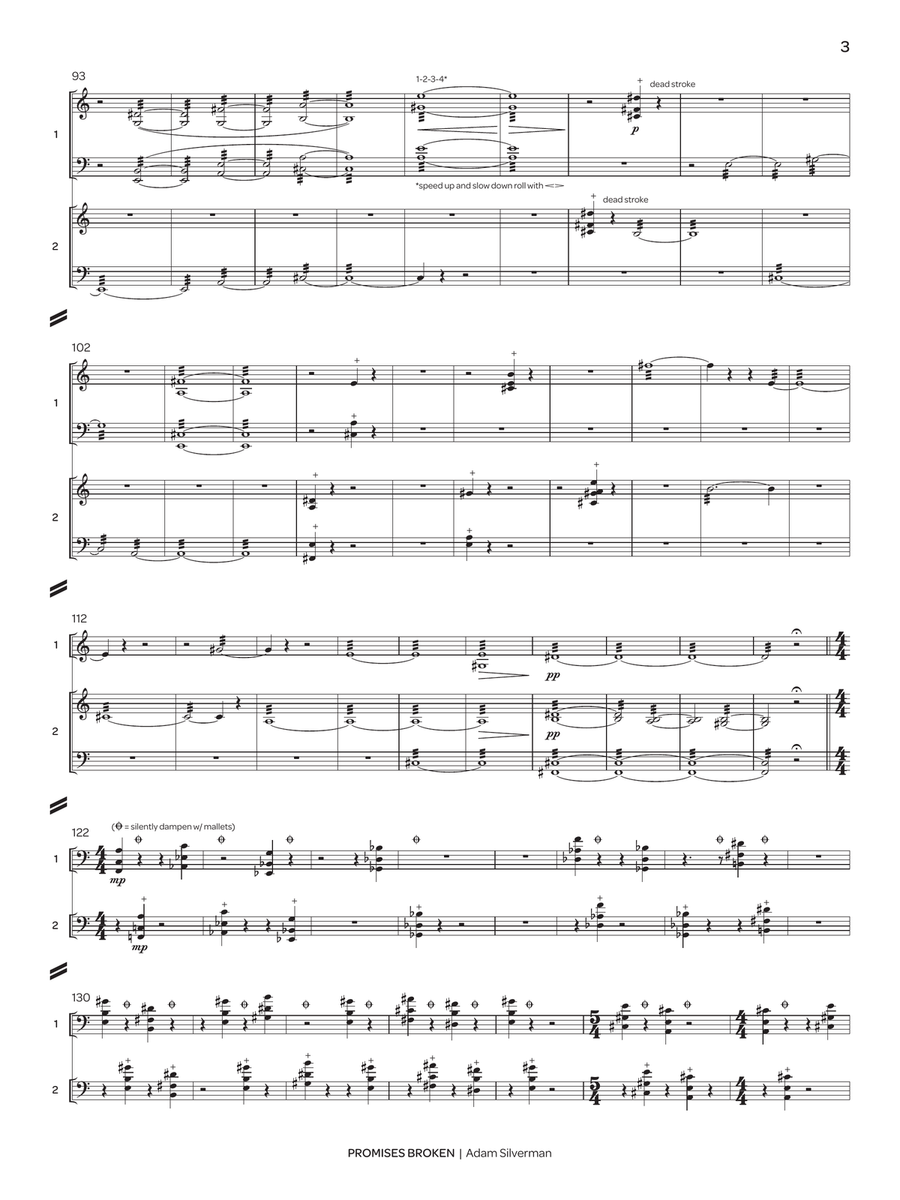 Promises Broken Promises Broken Marimba scores gallery preview page 4