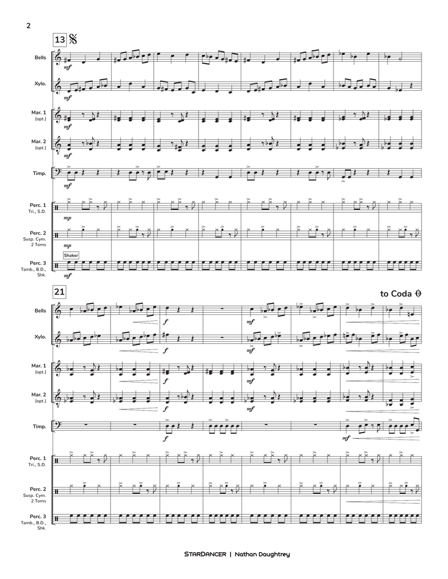 StarDancer StarDancer Percussion Ensemble scores gallery preview page 3
