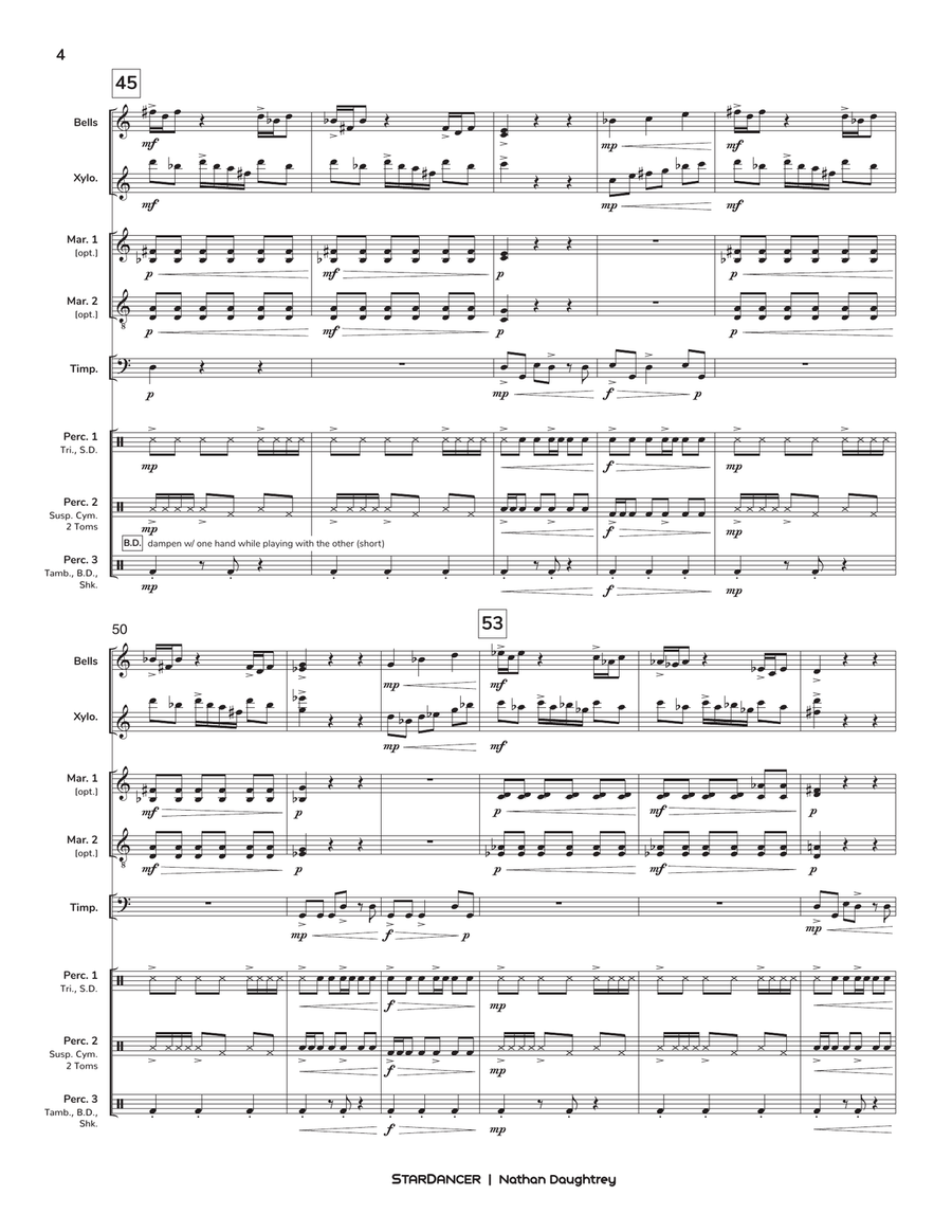 StarDancer StarDancer Percussion Ensemble scores gallery preview page 5