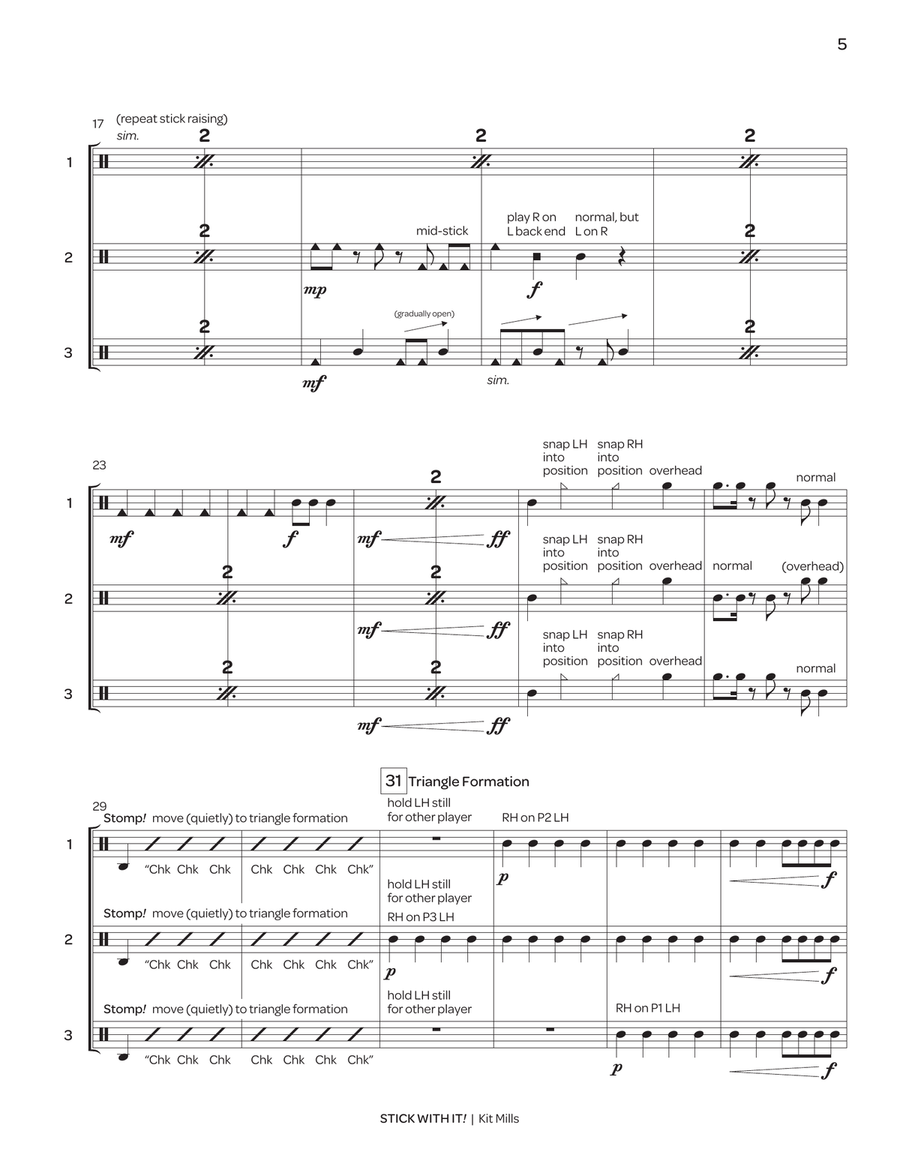 Stick With It! Stick With It! Percussion Ensemble scores gallery preview page 4
