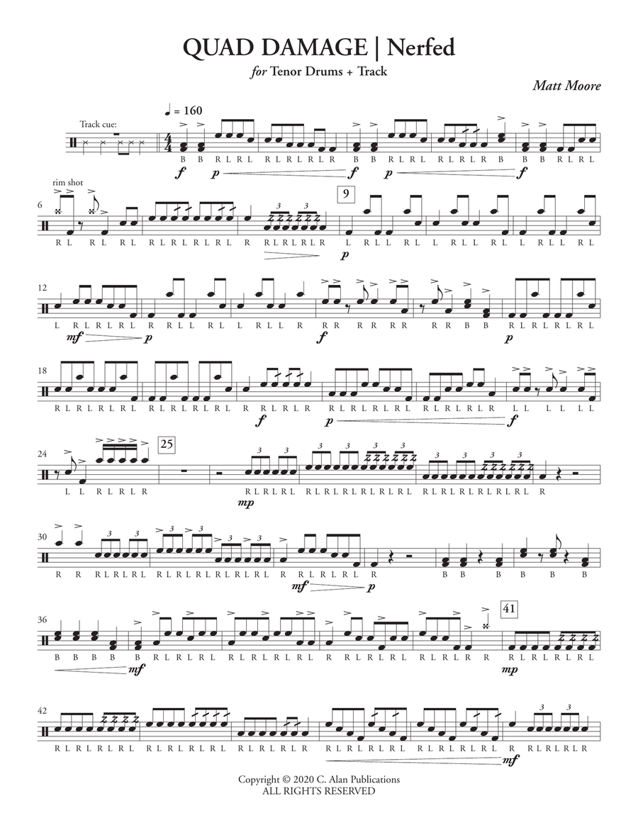 Quad Damage Percussion scores gallery preview page 2