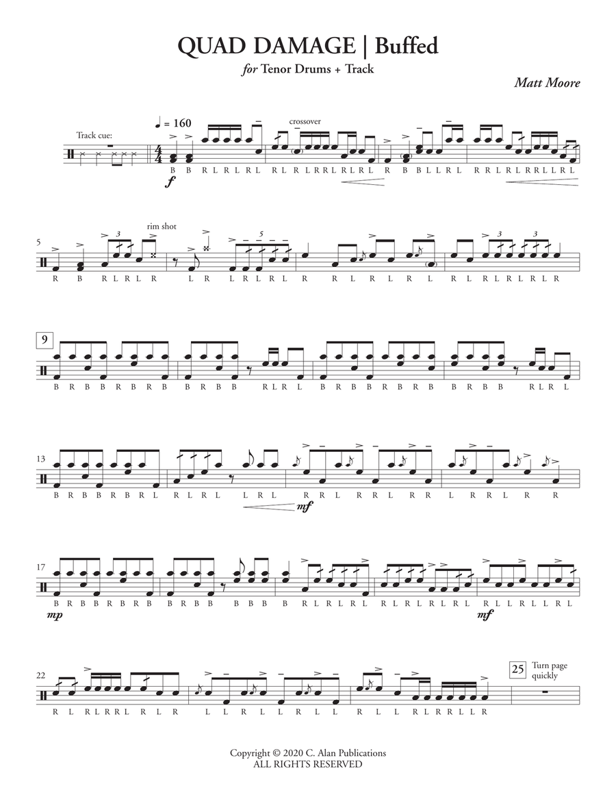 Quad Damage Percussion scores gallery preview page 3