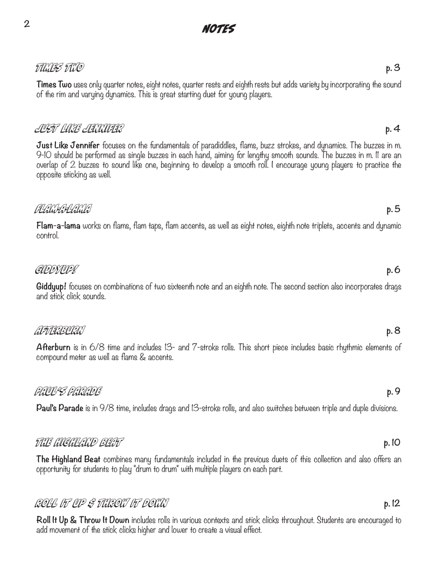 Dynamic Duos for Drums Dynamic Duos for Drums Snare Drum scores gallery preview page 2