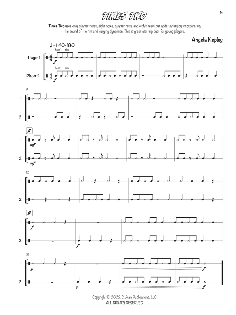 Dynamic Duos for Drums Dynamic Duos for Drums Snare Drum scores gallery preview page 3