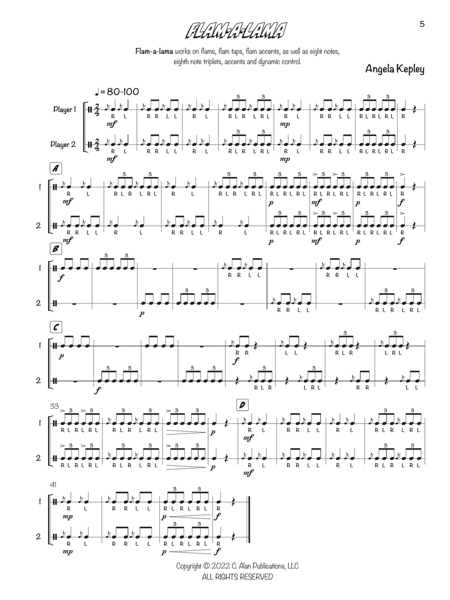 Dynamic Duos for Drums Dynamic Duos for Drums Snare Drum scores gallery preview page 5