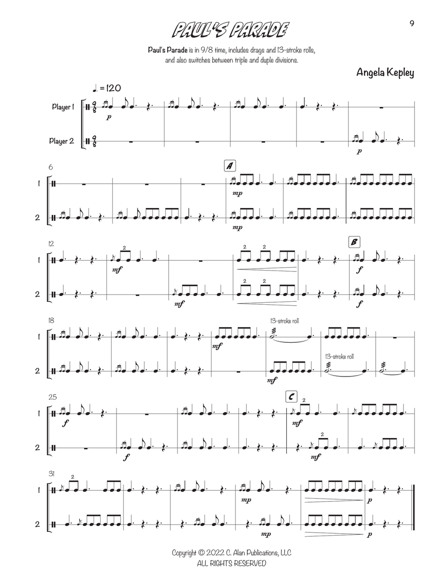 Dynamic Duos for Drums Dynamic Duos for Drums Snare Drum scores gallery preview page 8