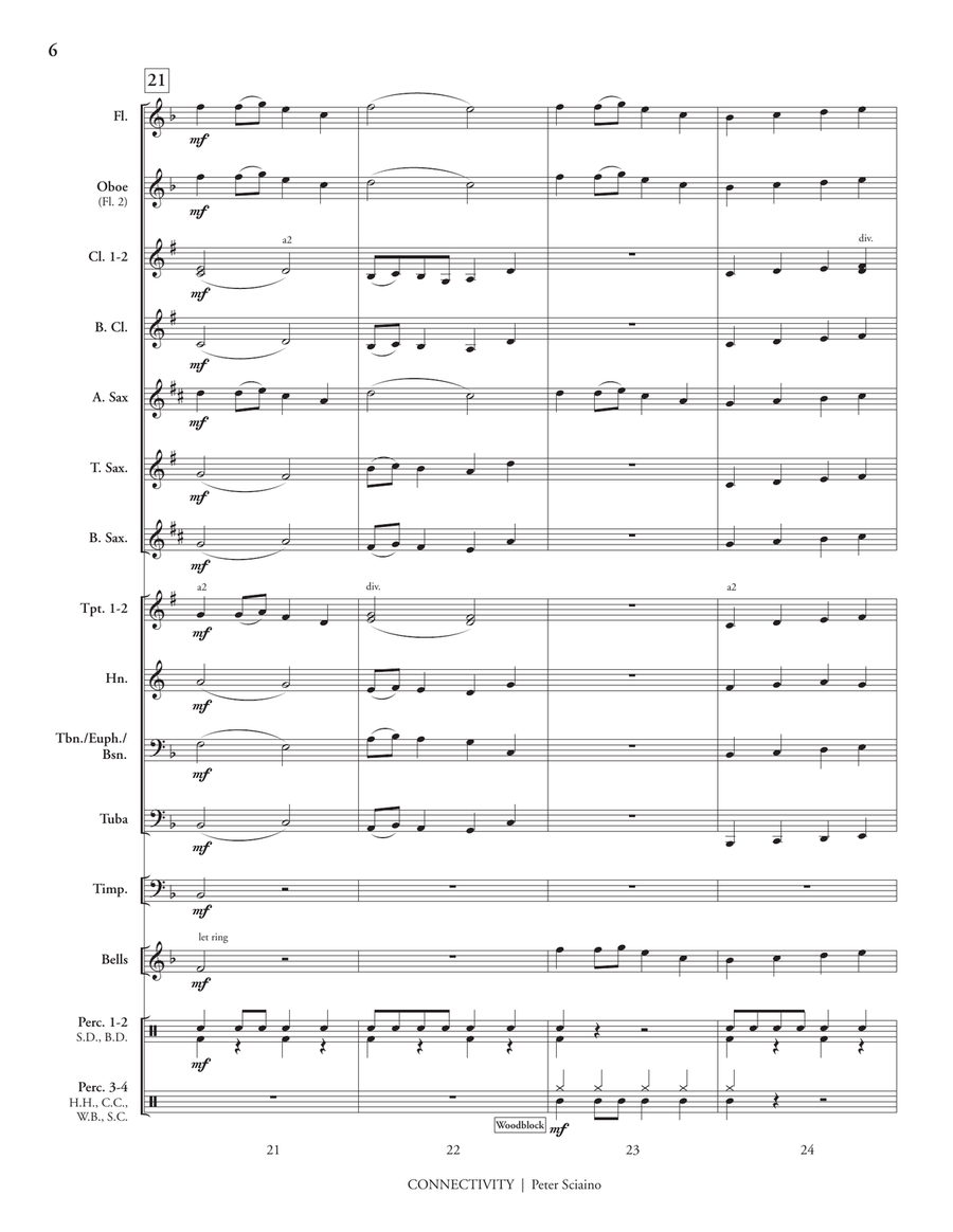 Connectivity by Peter Sciaino Concert Band - Sheet Music page 8