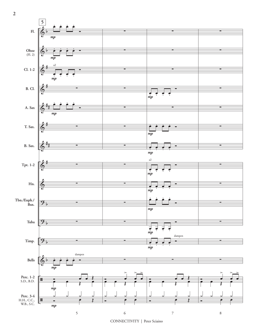 Connectivity (score only) Concert Band scores gallery preview page 4