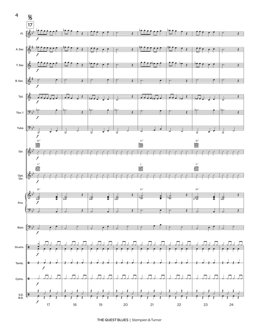 The Quest Blues The Quest Blues Jazz Ensemble scores gallery preview page 4