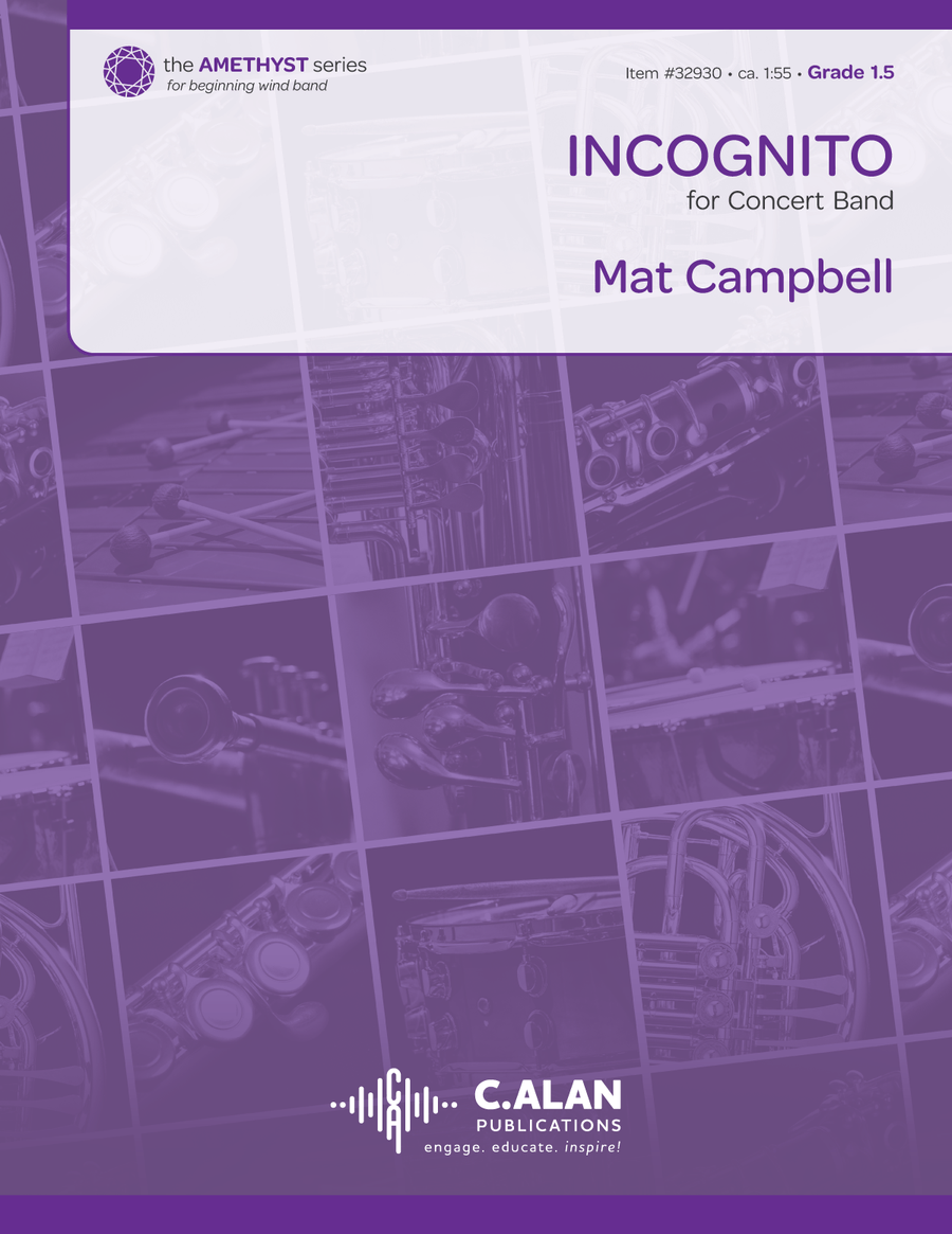 Incognito (score only) Incognito (score only) Concert Band scores gallery preview page 1