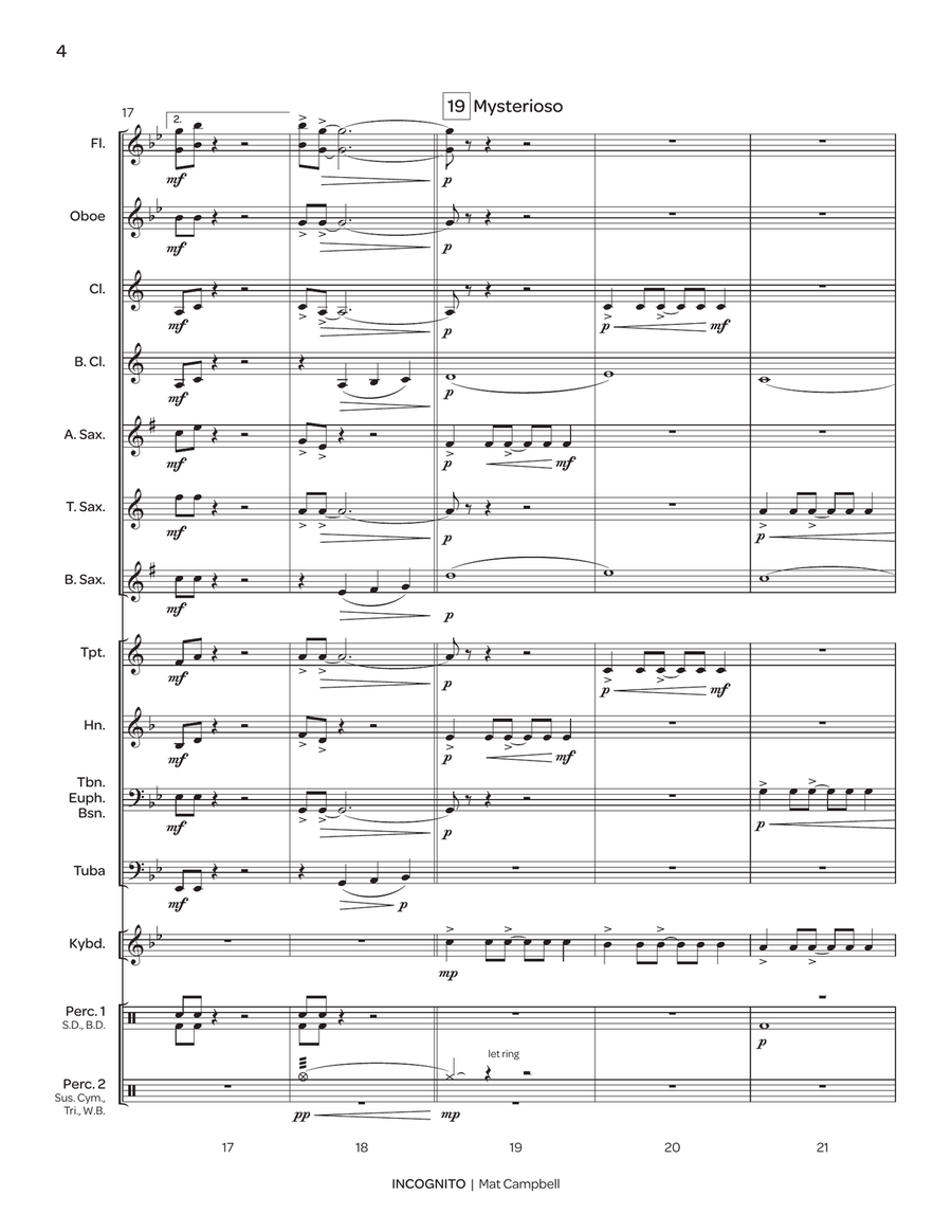 Incognito (score only) Incognito (score only) Concert Band scores gallery preview page 5
