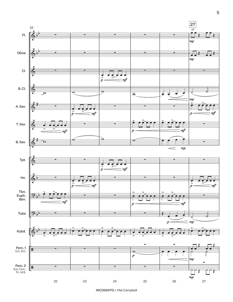 Incognito (score only) Incognito (score only) Concert Band scores gallery preview page 6
