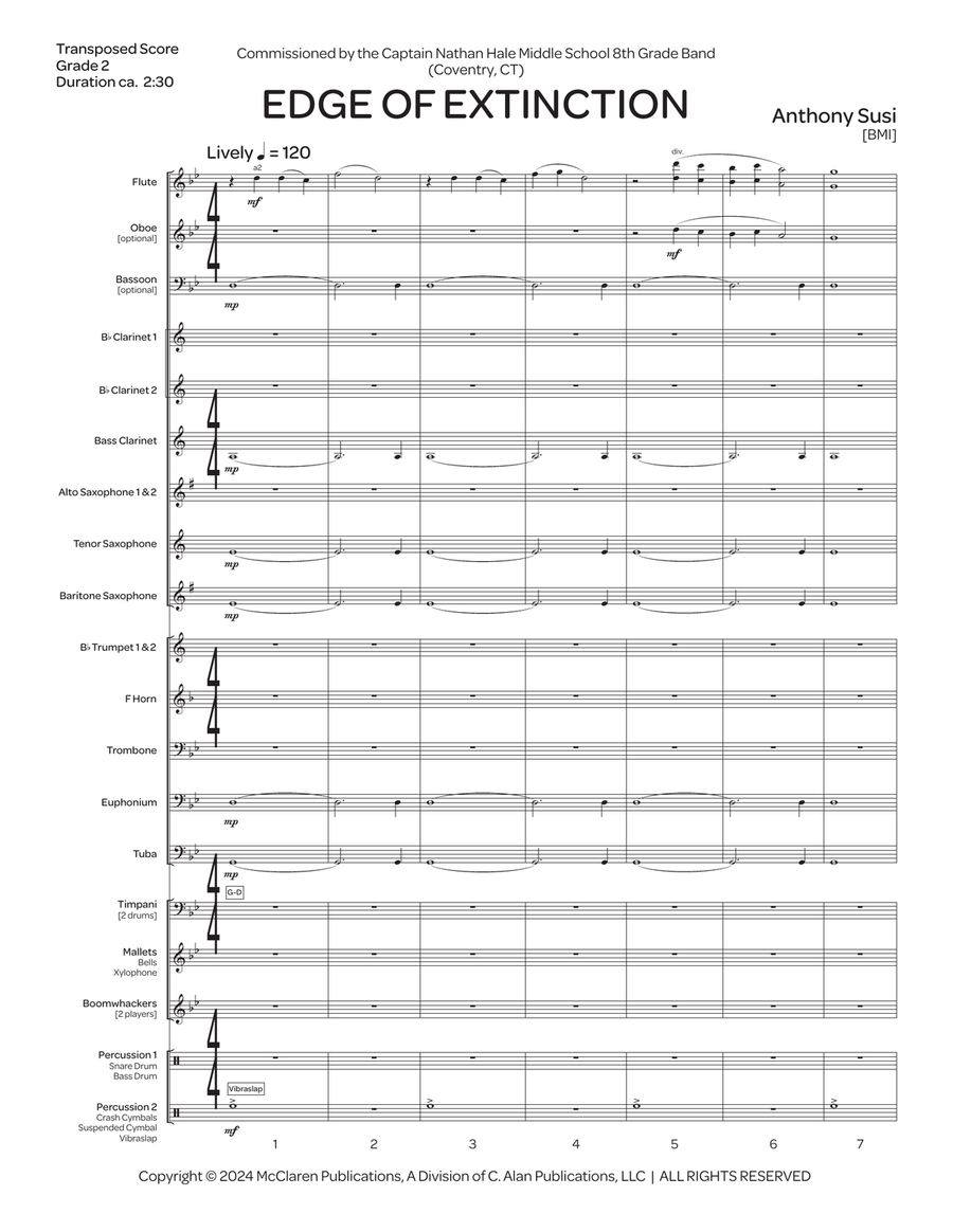 Edge of Extinction Edge of Extinction Concert Band scores gallery preview page 2