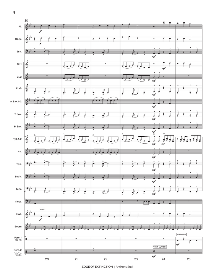 Edge of Extinction (score only) Concert Band scores gallery preview page 5