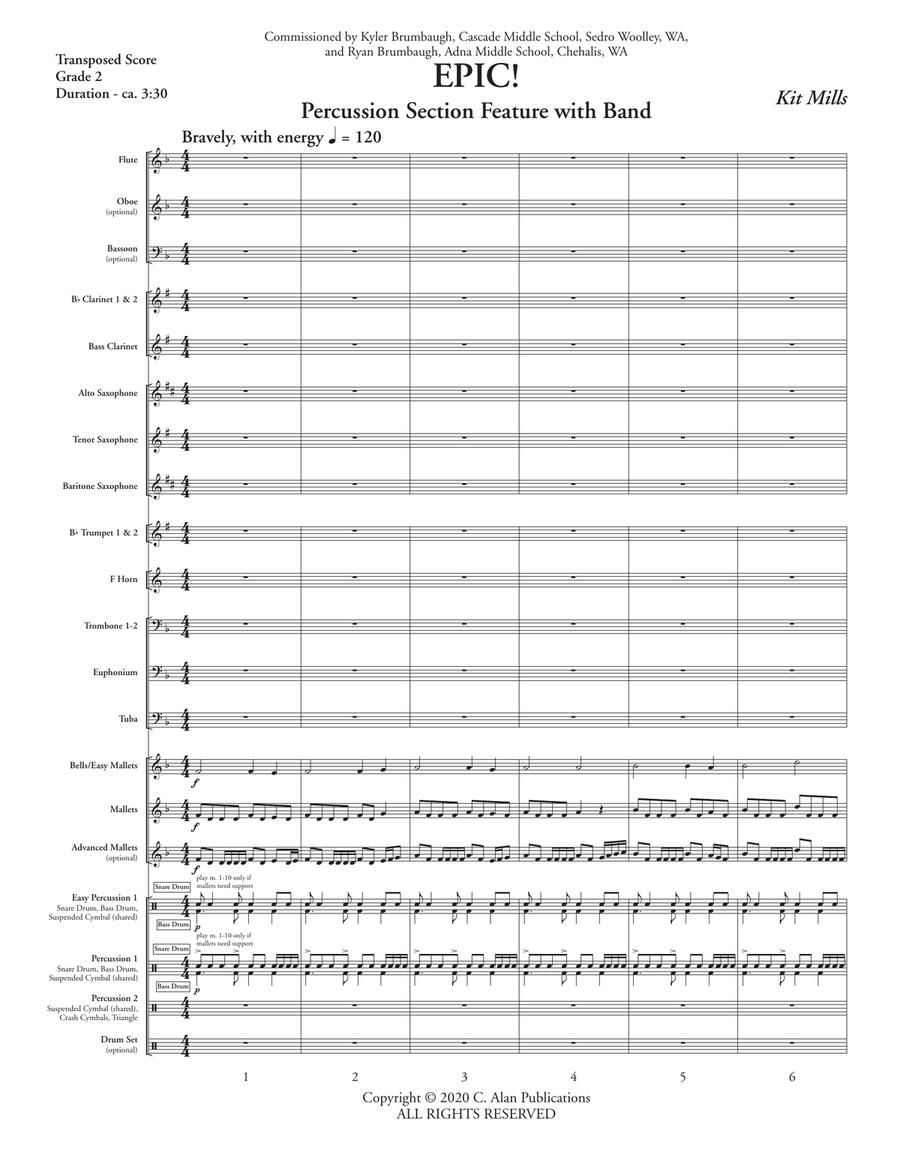 Epic! (score only) Epic! (score only) Concert Band scores gallery preview page 3