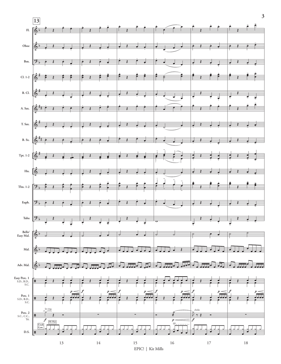 Epic! (score only) Epic! (score only) Concert Band scores gallery preview page 5