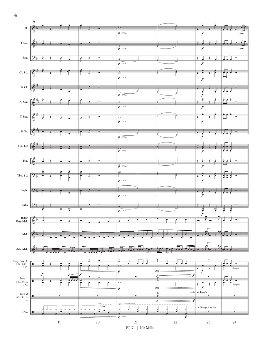 Epic! (score only) Epic! (score only) Concert Band scores gallery preview page 6