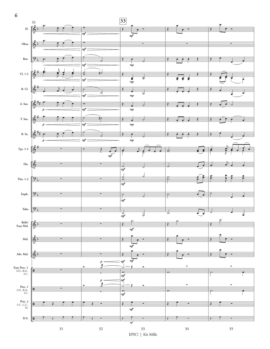 Epic! (score only) Epic! (score only) Concert Band scores gallery preview page 8