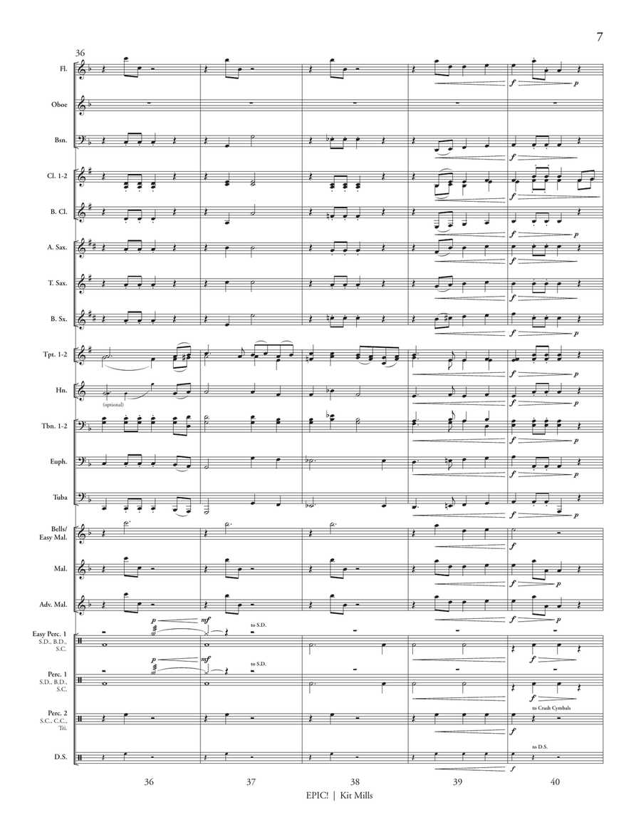 Epic! (score only) Epic! (score only) Concert Band scores gallery preview page 9