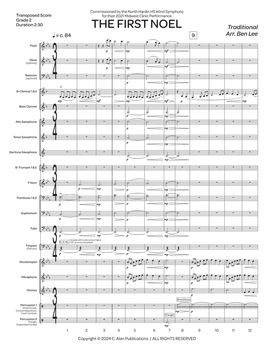 The First Noel The First Noel Concert Band scores gallery preview page 2