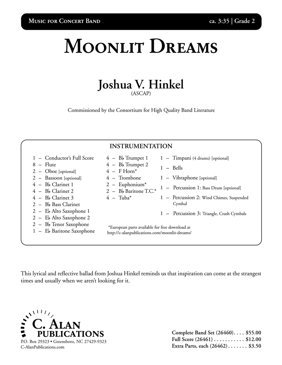 Moonlit Dreams Moonlit Dreams Concert Band scores gallery preview page 2